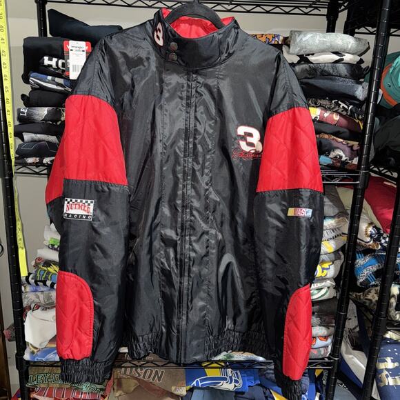Vintage 90s Nutmeg Racing Dale Earnhardt Puffer Jacket Size Xl